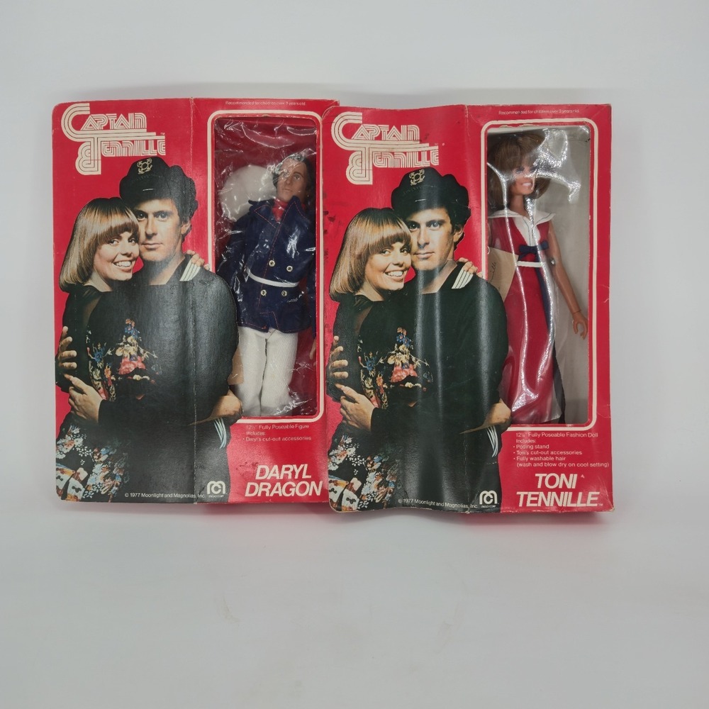 Vintage 1977 Mego Captain And Tennille Dolls Toni And Daryl Dragon Boxed‎ Set  2
